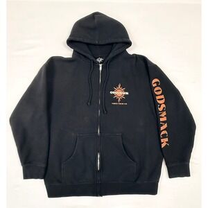 Godsmack Vibez Tour 24 Full Zip Hoodie Black Men's Size XL